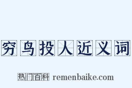 穷鸟投人近义词是什么意思的图片